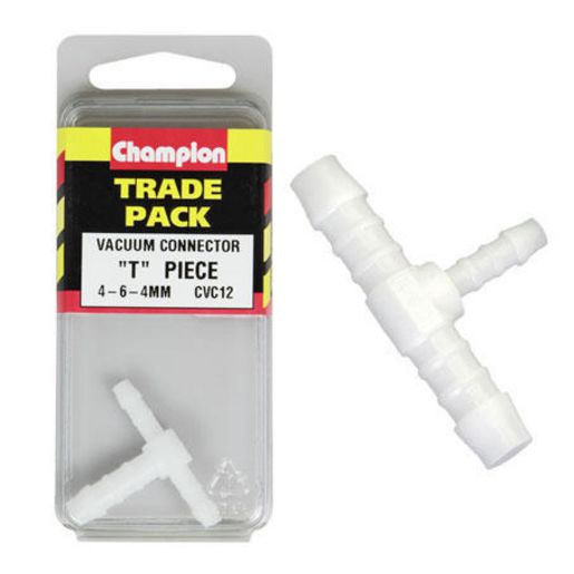 Champion Fasteners Hose Fitting Reducing T Piece Plastic 4 6 4mm CVC12