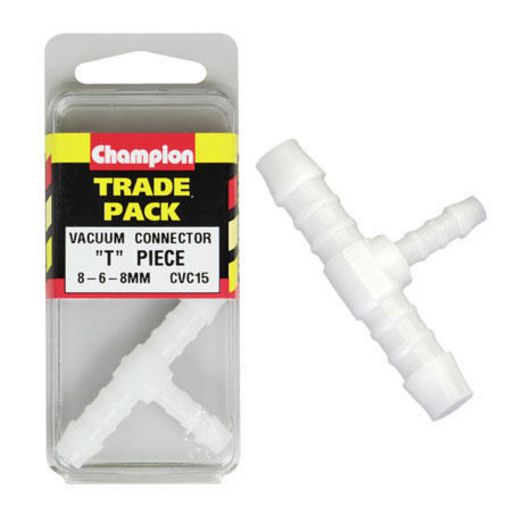 Champion Fasteners Hose Fitting Reducing T Piece Plastic 8 6 8mm CVC15