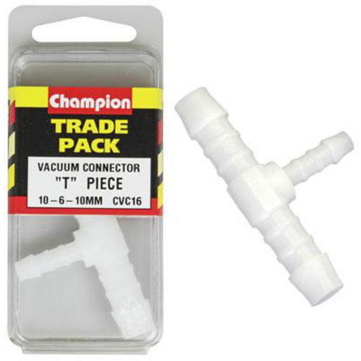 Champion Fasteners Hose Fitting Reducing T Piece Plastic 10 6 10mm CVC16