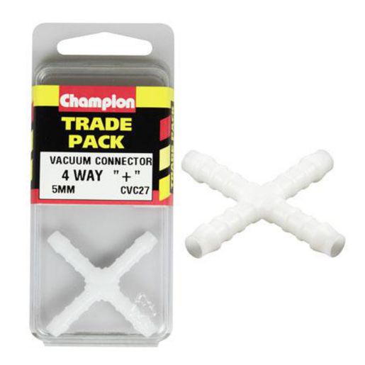 Champion Fasteners Hose Fitting 4 Way Inxin 5Mm CVC27