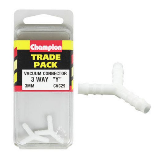 Champion Fasteners Hose Fitting Equal Y Piece 3Mm CVC29