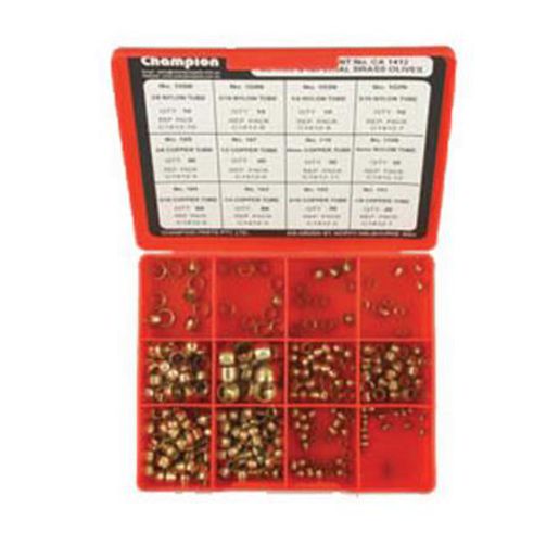 Champion Brass Olive Assortment Pack Imperial/Metric 12 Sizes 330Pk CA1412