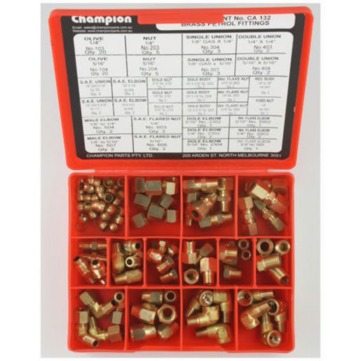 Champion Fasteners Brass Fittings (Fuel+Brake Line) Assortment CA132