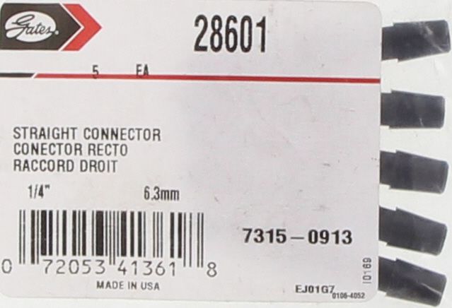 Gates Heater Hose Adaptor 1/4In 6mm 28601