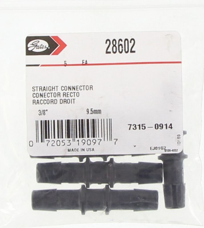 Gates Heater Hose Adaptor 3/8In 9mm 28602