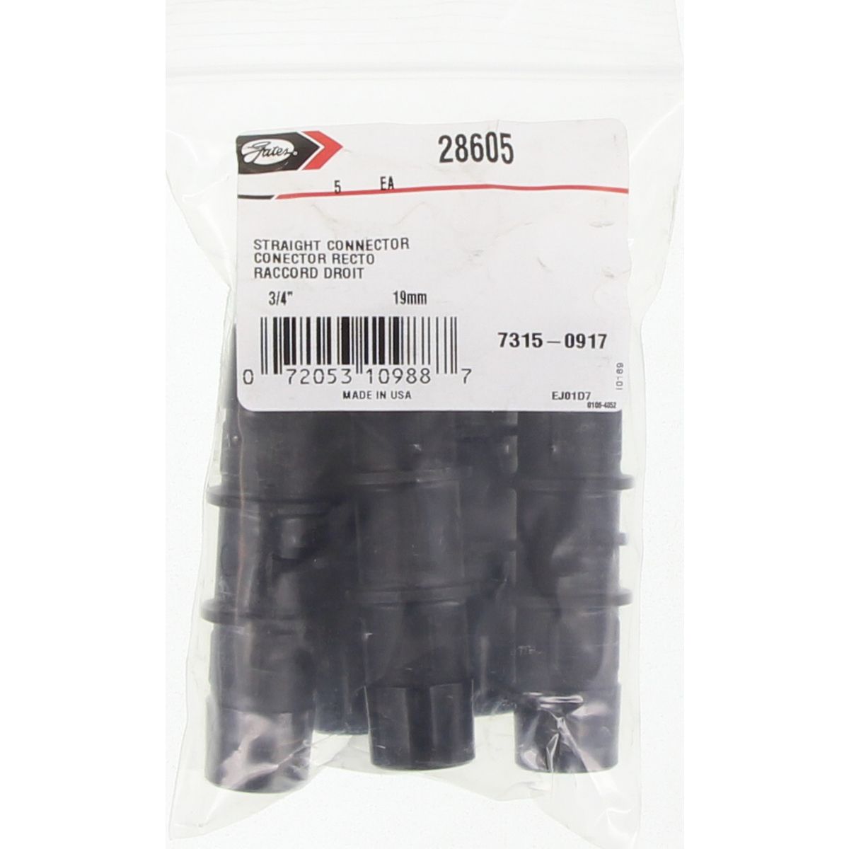 Gates Heater Hose Adaptor 3/4In 19 mm 28605