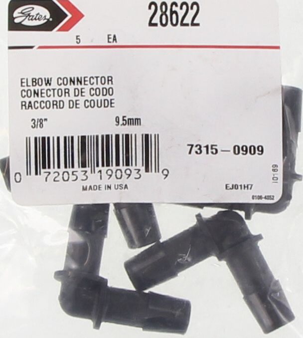 Gates Heater Hose Elbow Conn. 3/8In 9.5mm 28622