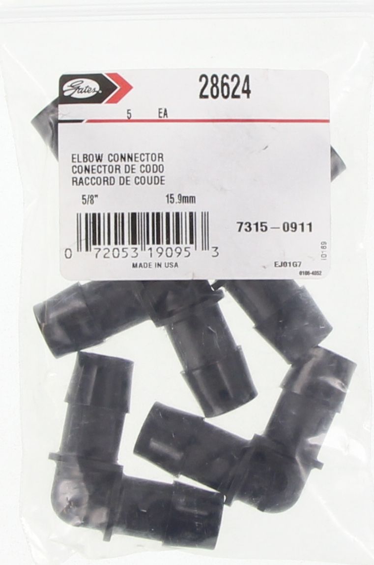 Gates Heater Hose Elbow Conn. 5/8In 16mm 28624