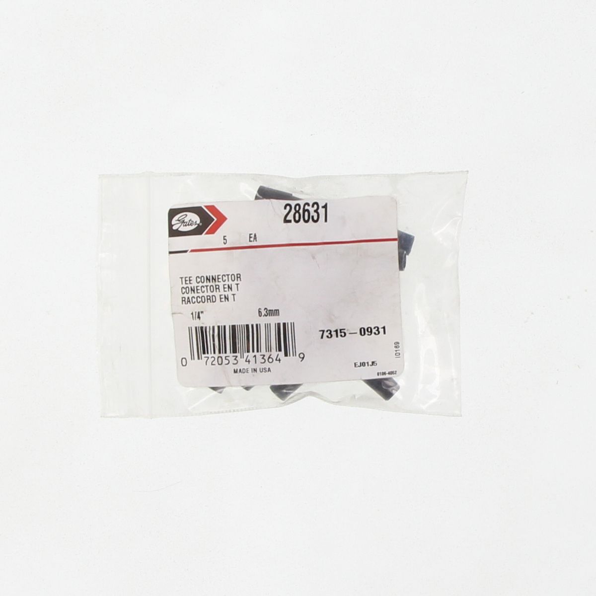 Gates T Connector 1/4In. 6.3mm 28631