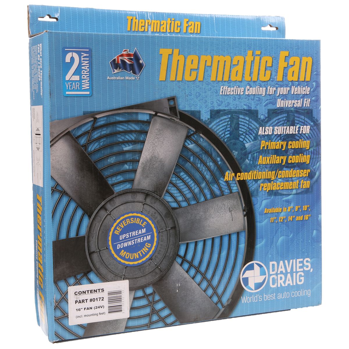 Davies Craig Universal Fan 24V Pusher - REVersible Od:424mm EFX028