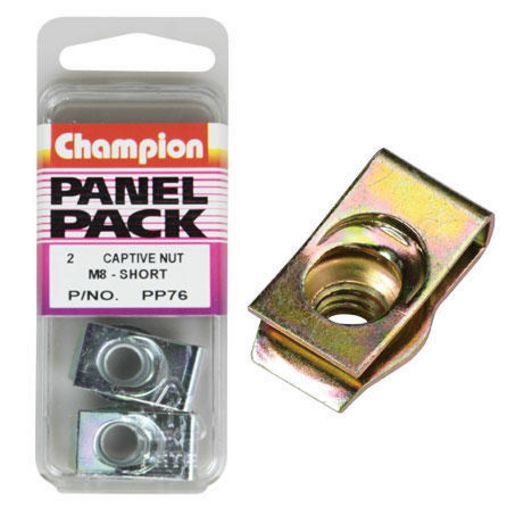 Champion Fasteners Short Captive Nuts 8x1.25mm PP76