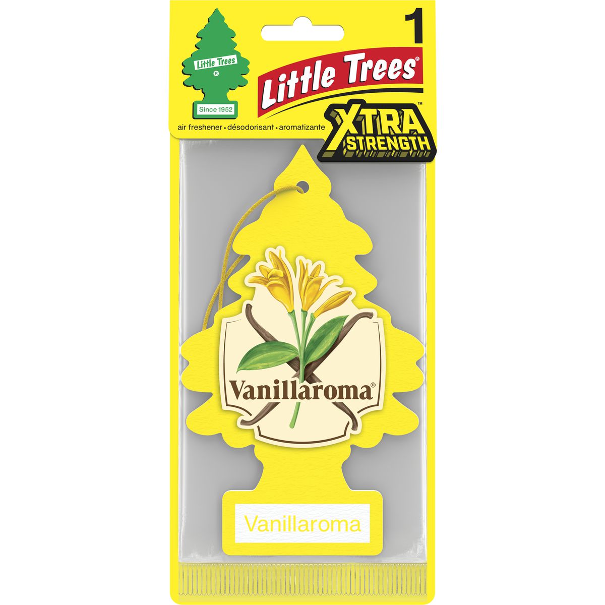 Little Trees Car Air Freshener X-Tra Strength Vanillaroma Large 1 Pack