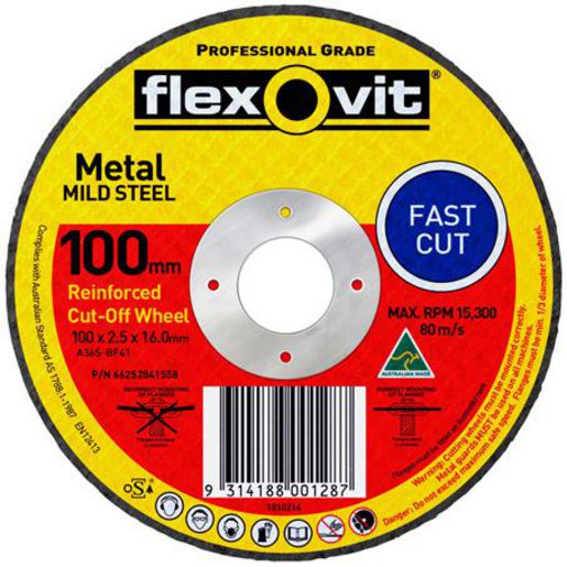 Flexovit Reinforced Cut-Off Wheel 100mm 66252841558