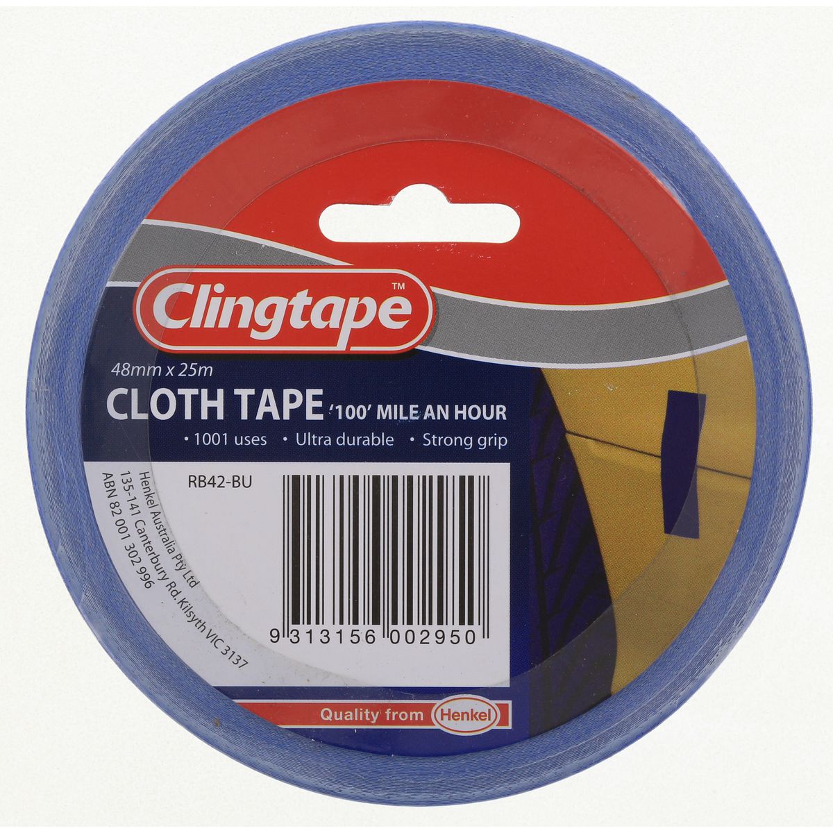 Clingtape Cloth Tape Blue 48mm x 25m RB42BU