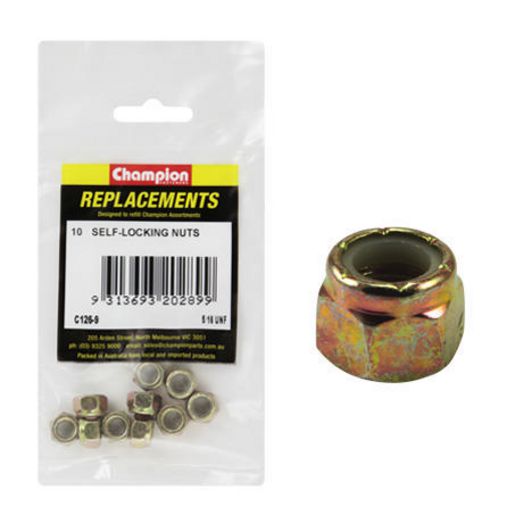 Champion Fasteners Hex Nut Self Locking Nylon Insert 5/16in UNF C126-9