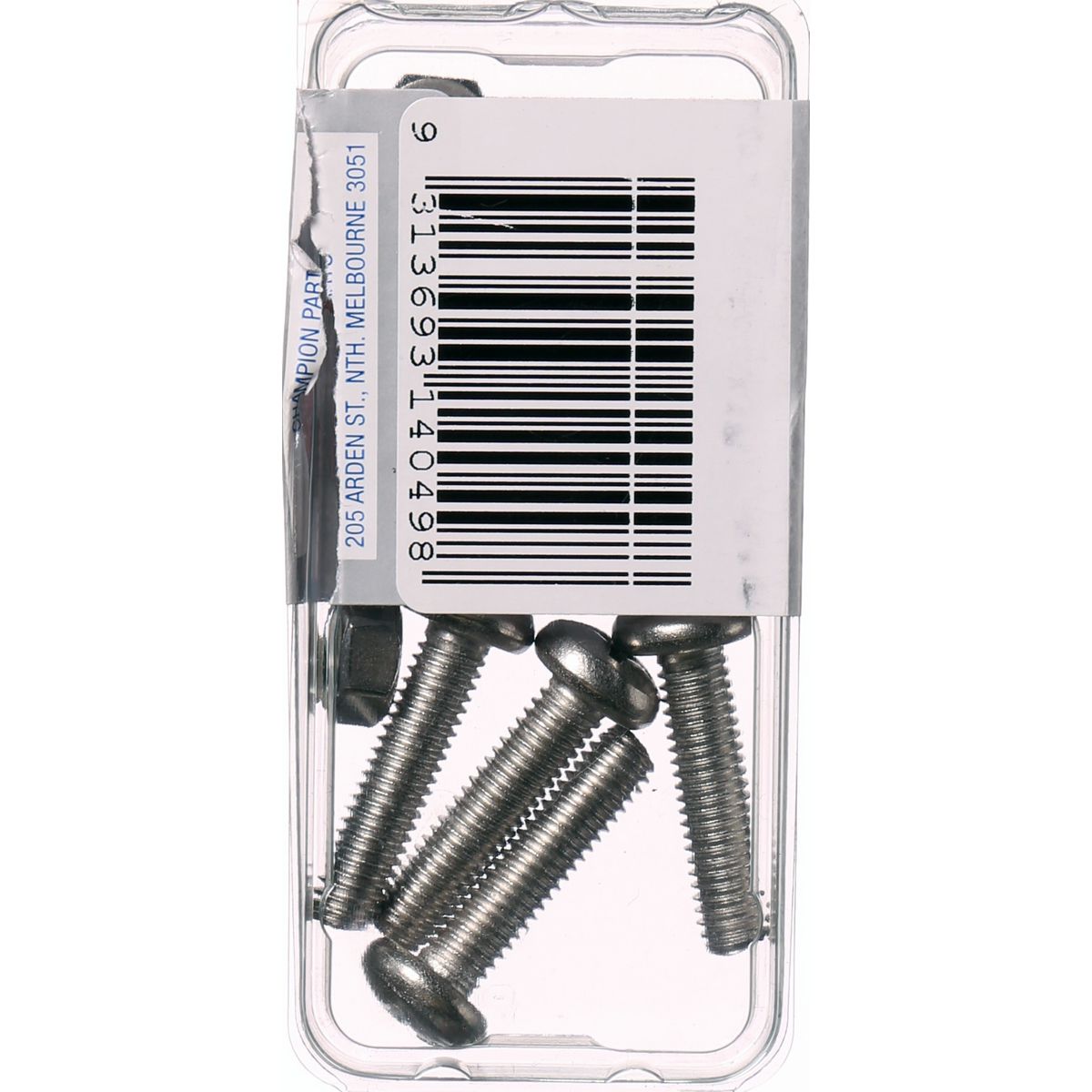 Champion Fasteners Machine Screw & Nut Pan Phillips Stainless Steel M6X25 & M6X1.00mmmm 316/A4 CSP19
