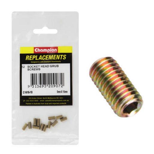 Champion Fasteners Grub Screw Socket Head M5 x 10mm Refill Pack C1416-10