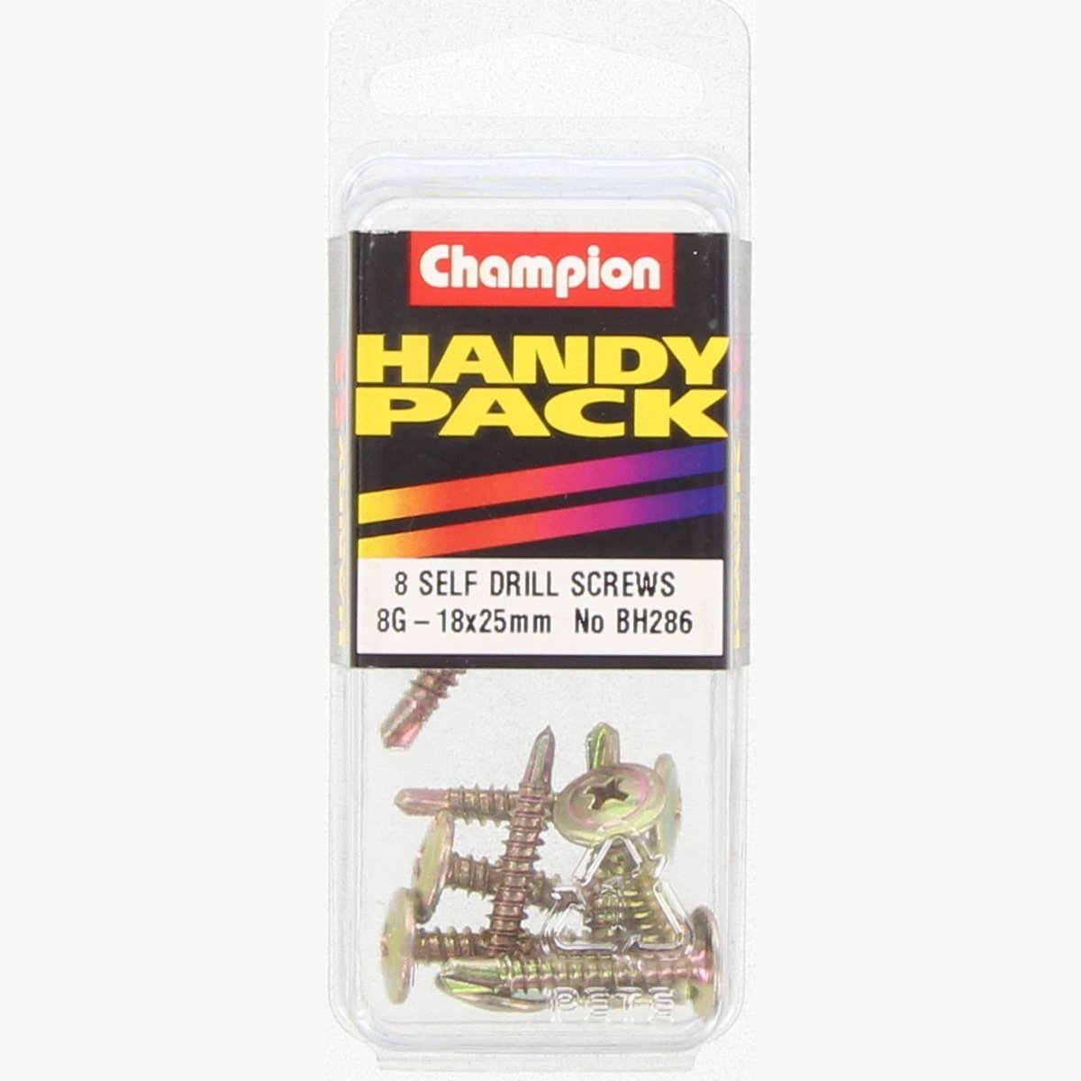 Champion Mushroom Head Self Drilling Screw Phillips 4.2-18 x 25mm 8Pk BH286