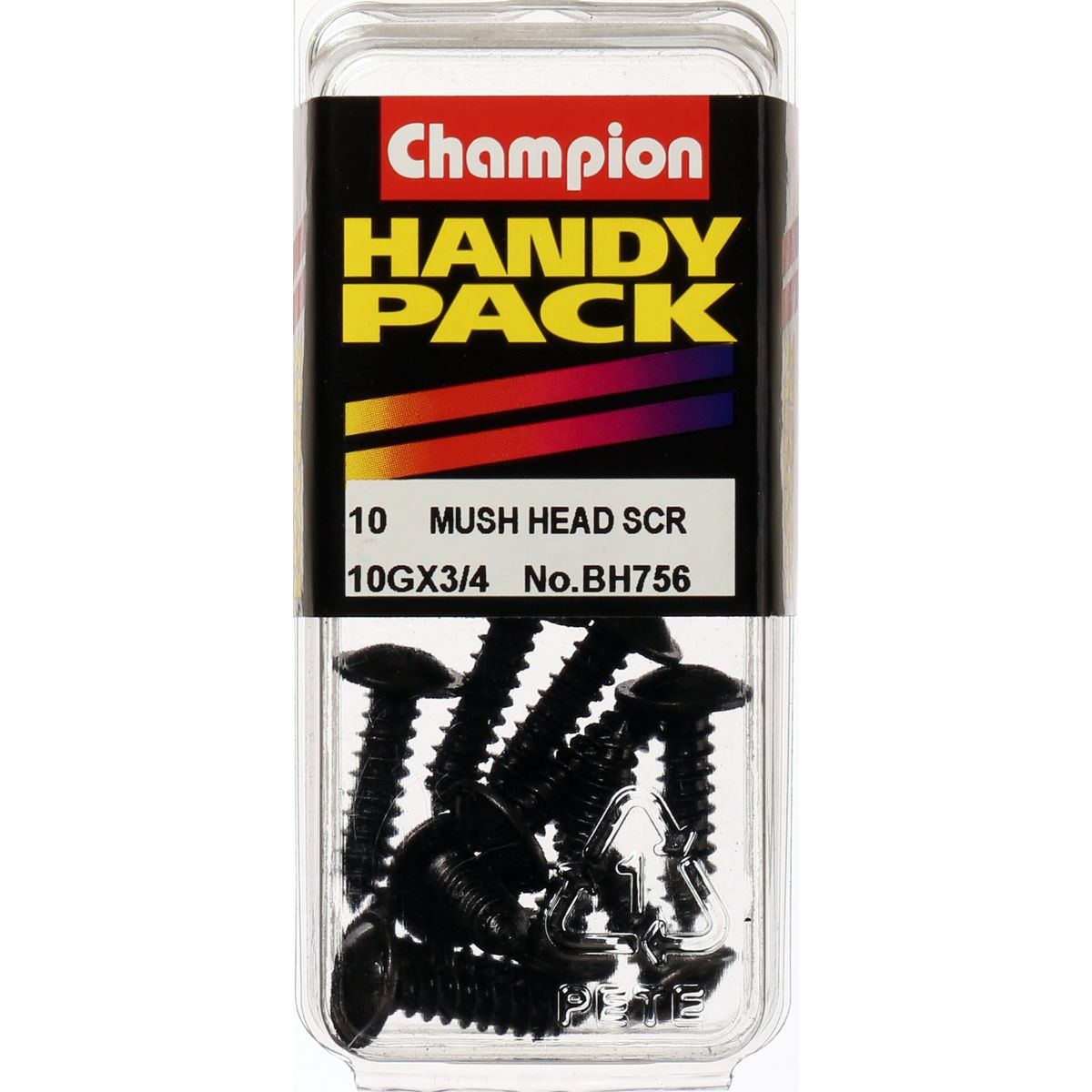 Champion Fasteners Self TaPPEr Screw Mush Phillips 4.8 X 19mm Black BH756