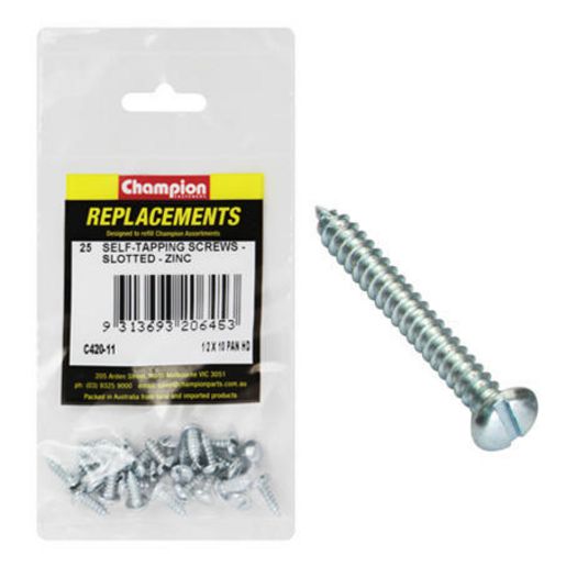 Champion Fasteners Self Tapper Screw Pan Combo 4.8 x 13mm Zinc Plated C420-11