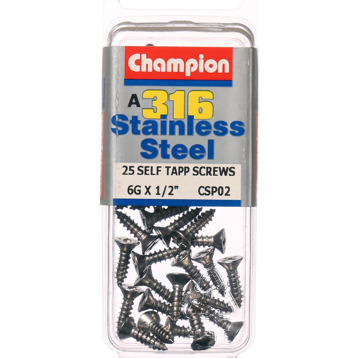 Champion Fasteners Self TaPPEr Screw Csk Phillips Stainless Steel 3.5X13mm 316/A4 CSP02