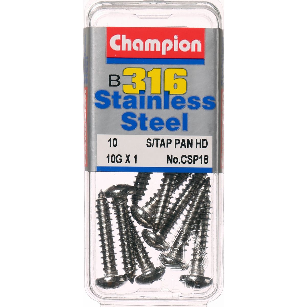 Champion Fasteners Self TaPPEr Screw Pan Phillips Stainless Steel 4.8X25mm 316/A4 CSP18