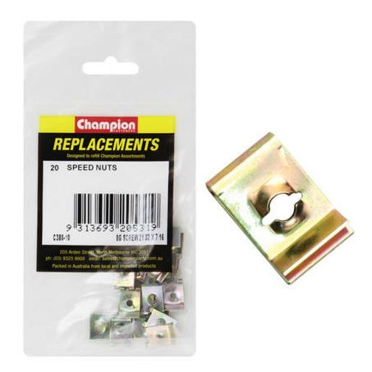 Champion Speed Nut U-Type 4.2mm 20Pk C380-10