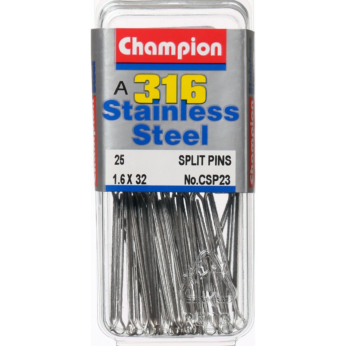 Champion Fasteners Split Pin Stainless Steel 1.6X32mm 316/A4 CSP23