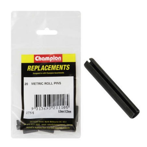 Champion Roll Pin 6.0mm x 20mm 20Pk C1715-16