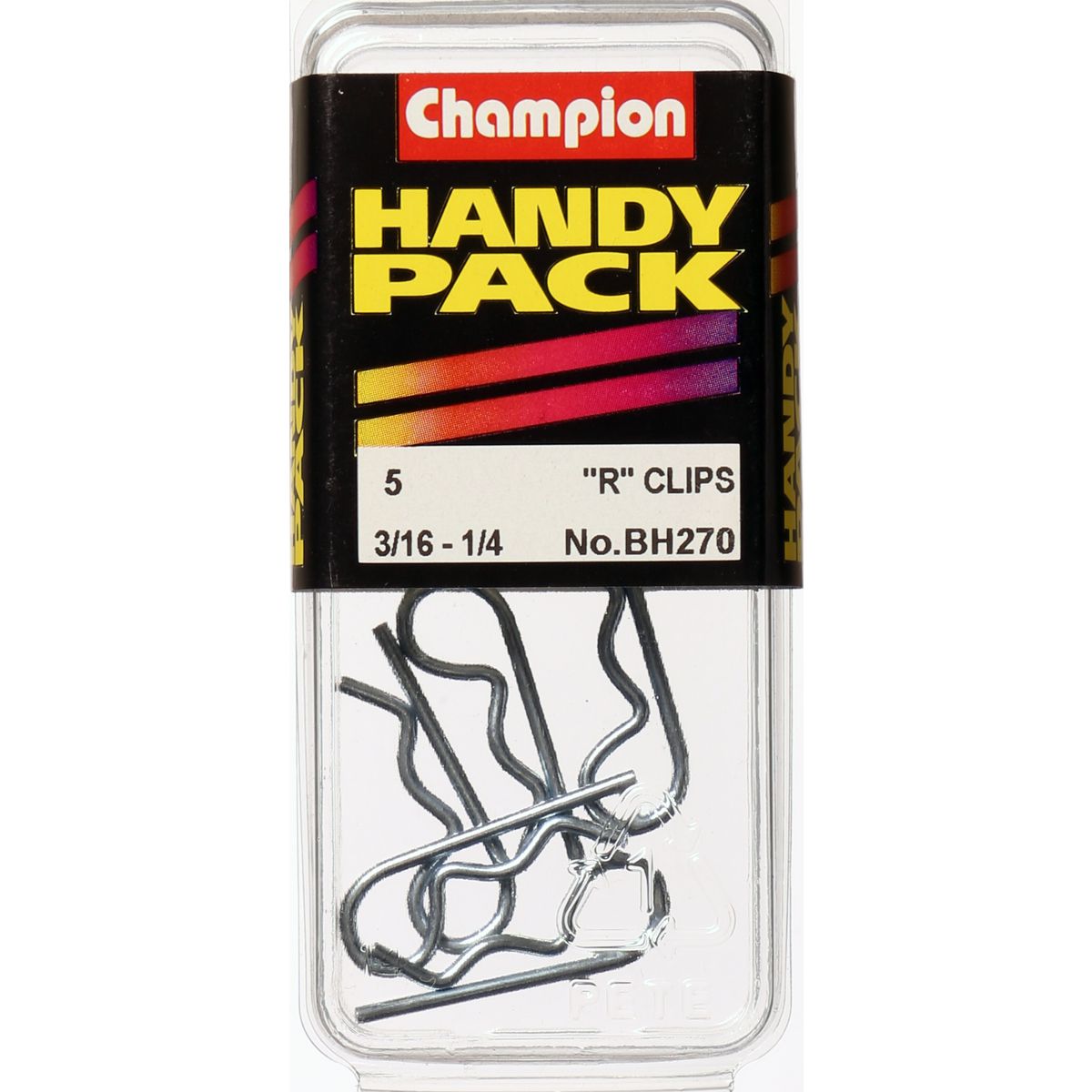Champion Fasteners R Clip Suit 3/16In 1/4In Shaft BH270