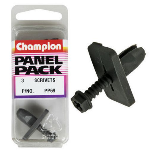 Champion Fasteners Scrivet Black/Grey PP69