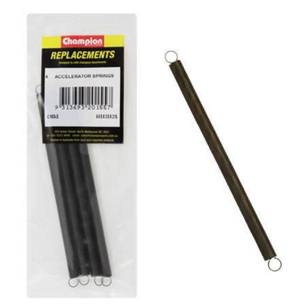 Champion Accelerator Spring 168mm x 11mm x 0.8mm C103-2