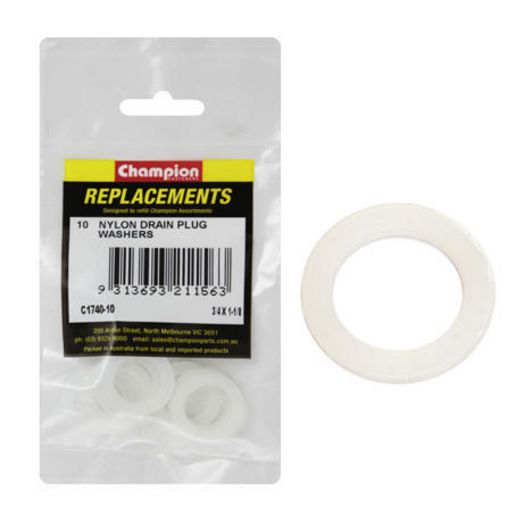 Champion Fasteners Washer Flat Nylon 1/2in x 3/4in x 1/32in C1740-6