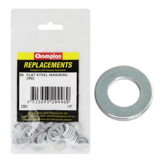 Champion Fasteners Washer Flat Steel 5/16in x 5/8in x 18G Zinc Plated C330-3