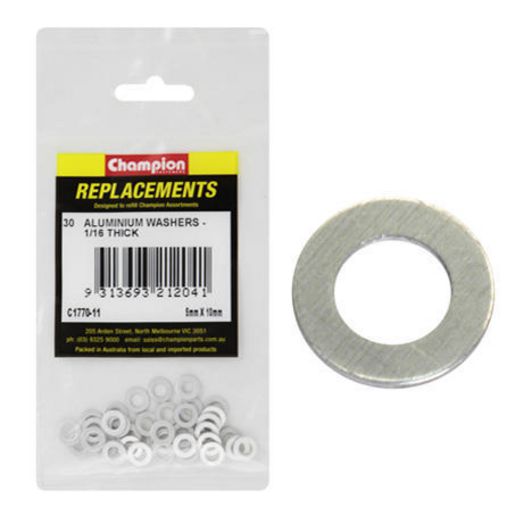 Champion Fasteners Washer Flat Aluminium M5 x 10 x 1.5mm C1770-11