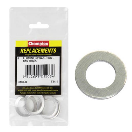 Champion Flat Aluminium Washer M10 x 20 x 1.5mm 30Pk C1770-13