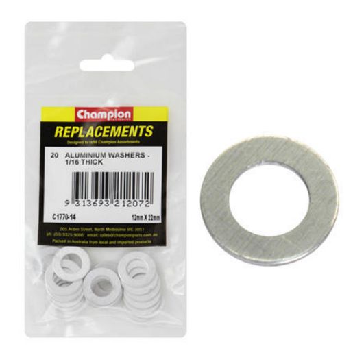 Champion Fasteners Washer Flat Aluminium M12 x 22 x 1.5mm C1770-14