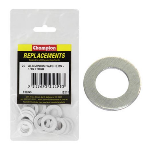 Champion Fasteners Washer Flat Aluminium 1/2in x 7/8in x 1/16in C1770-5