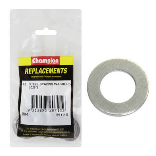 Champion Fasteners Washer Flat Spacing 11/16in x 1 1/16in x 22G (.028in) C500-8