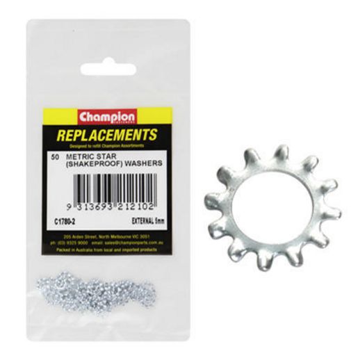 Champion Fasteners Washer Shakeproof External 5mm Zinc Plated C1780-2