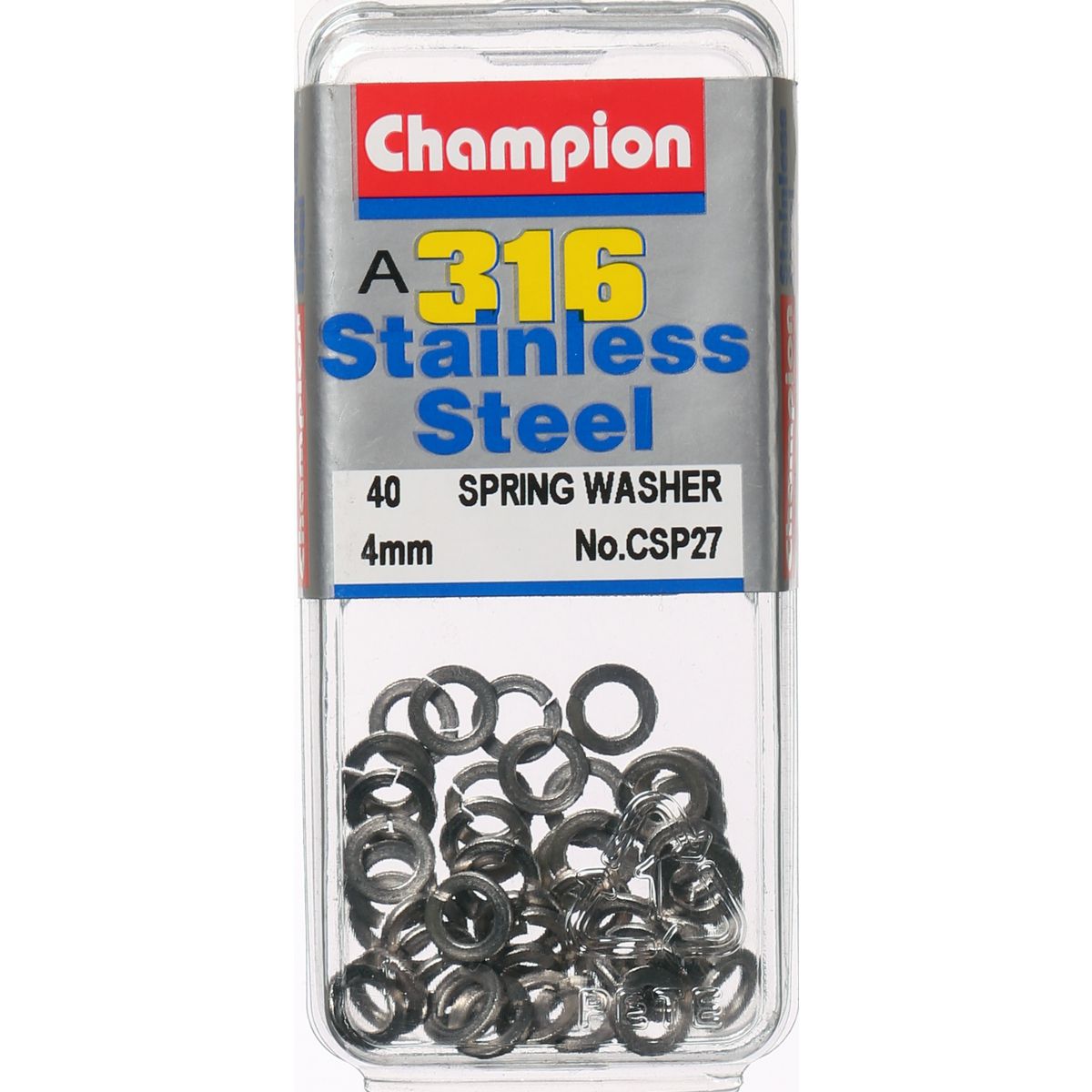 Champion Fasteners Washer Spring Stainless Steel 4mm 316/A4 CSP27