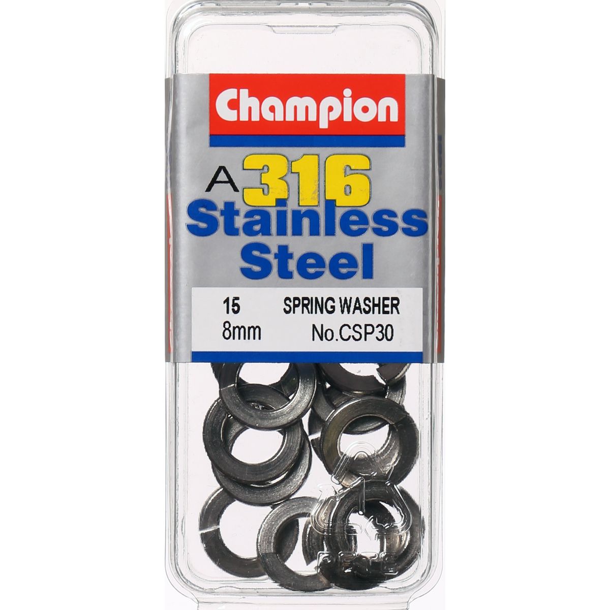 Champion Fasteners Stainless Steel 8mm-316/A4 Washer CSP30