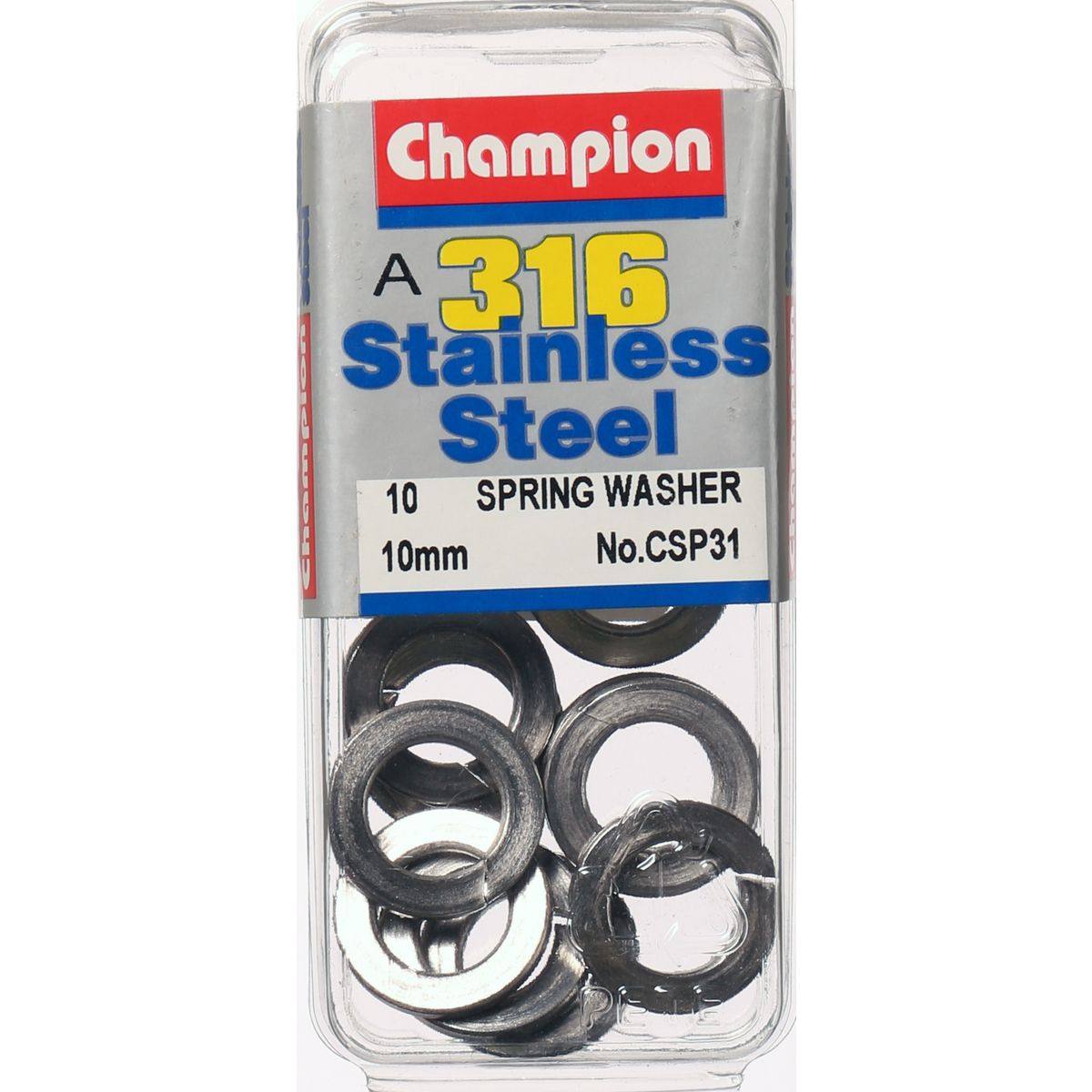 Champion Spring Washer Stainless 10mm 10Pk CSP31