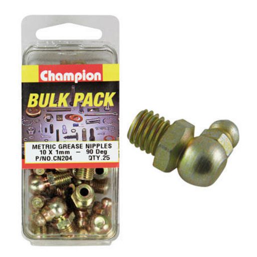 Champion Grease Nipple 90° M10 x 1.00mm 25Pk CN204