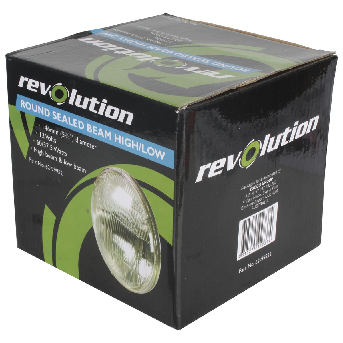 Revolution SeaLED Beam High/Low 12V 146mm 60/37.5W 3 Blade Terminals 62-99952