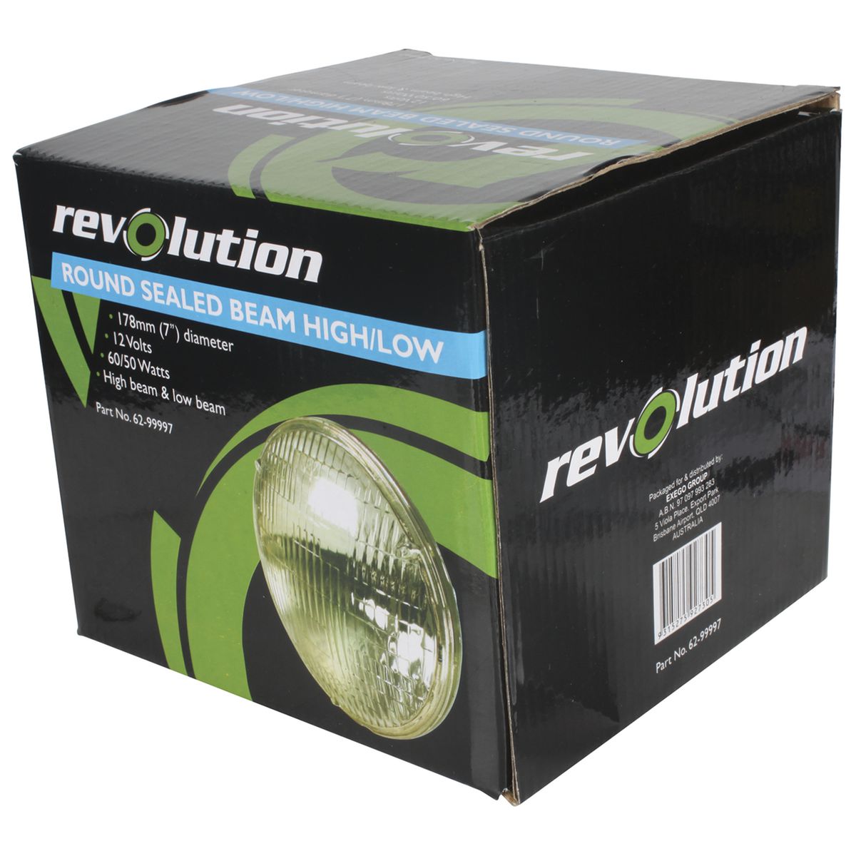 Revolution SeaLED Beam High/Low 12V 178mm 60/50W 3 Blade Terminals 62-99997