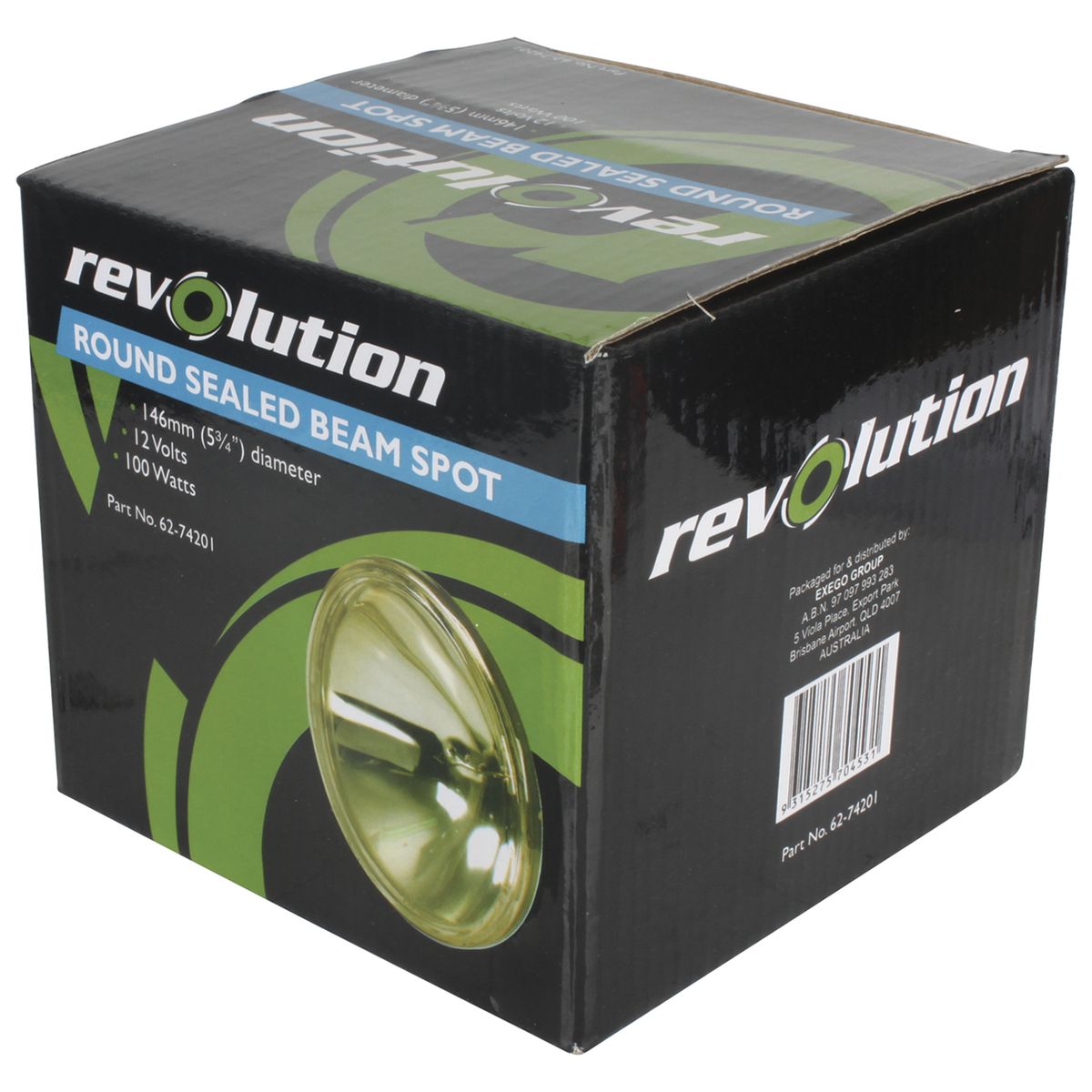Revolution Sealed Beam Spot 12V 146Mm 100W 2 Screw Terminals 62-74201