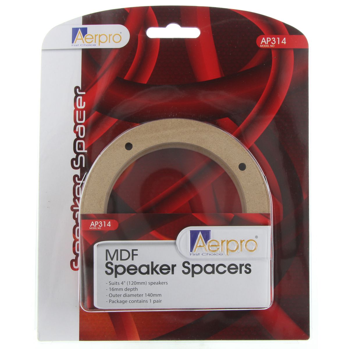 Aerpro Speaker Spacers 4.0" MDF Pair AP314