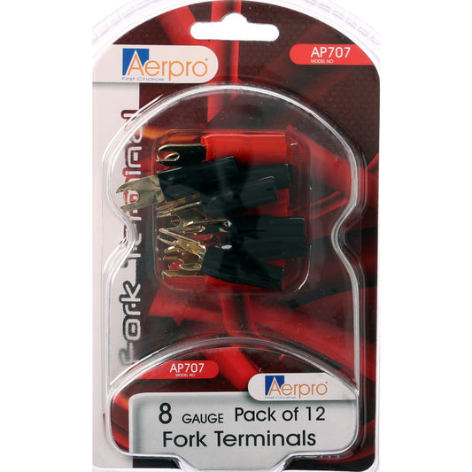 Aerpro 8 Gauge Fork Terminal 12Pk