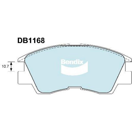 Bendix 4x4 Brake Pad Set Front DB1168 -4WD